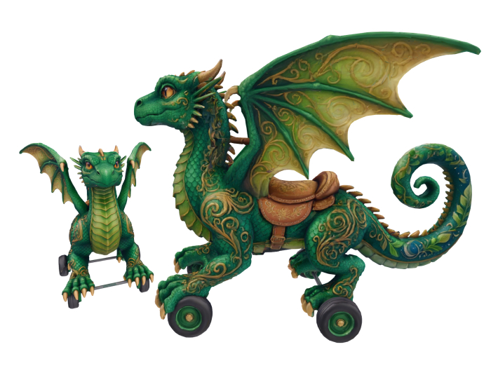 HB: Child's Dragon Ride On prop FuLL PERM