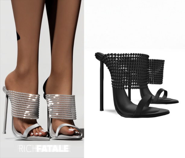 $RICH FATALE - CATALINA HEEL - ONYX