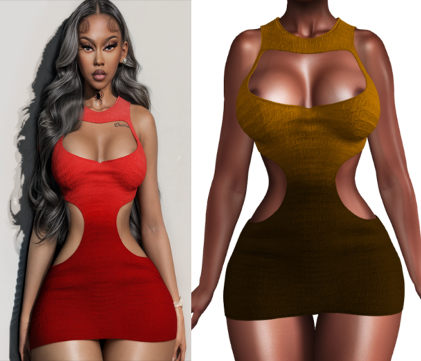 $RICH FATALE - DIONDRIA BODYCON - CHESTNUT