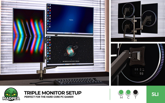 MadPea Triple Monitor Setup