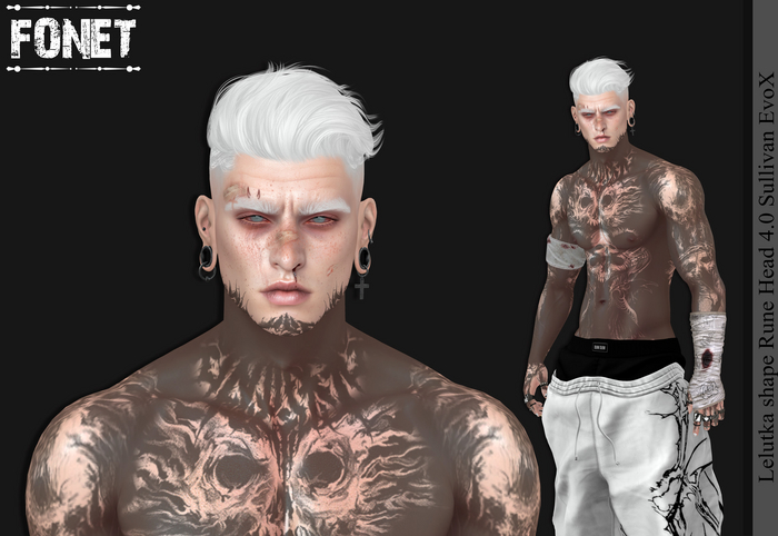 Lelutka shape Rune Head 4.0 Sullivan EvoX