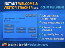 Instant Welcome & Visitor Tracker Menu - Script Full Perms