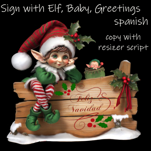 C.M.D.- Elf w. Baby Sign spanish NEW VB