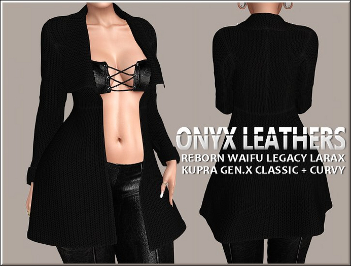 Black Ribbed Cardigan