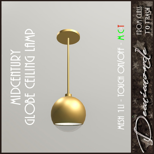 [CYN] Mid Century Globe Ceiling Light