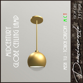 [CYN] Mid Century Globe Ceiling Light