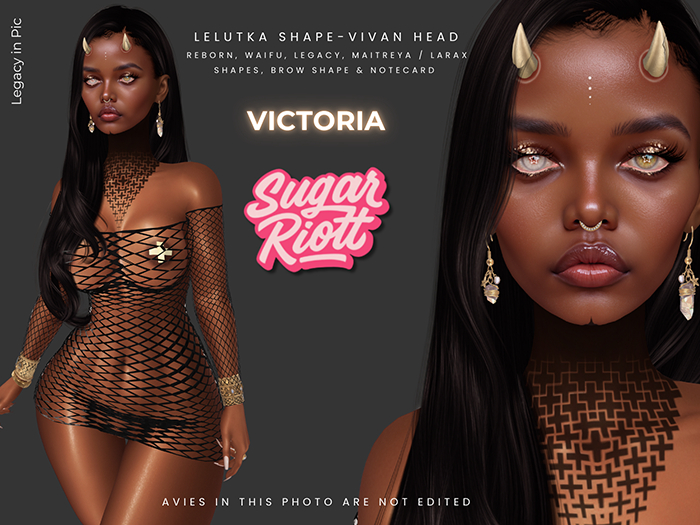 *Sugar Riott* Victoria Shape-Lelutka Vivan Head