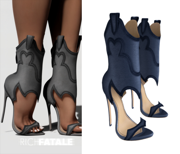 $RICH FATALE - RICH OUTLAW HEELS - NAVY