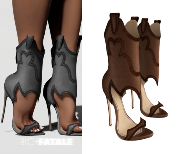 $RICH FATALE - RICH OUTLAW HEELS - MOCHA
