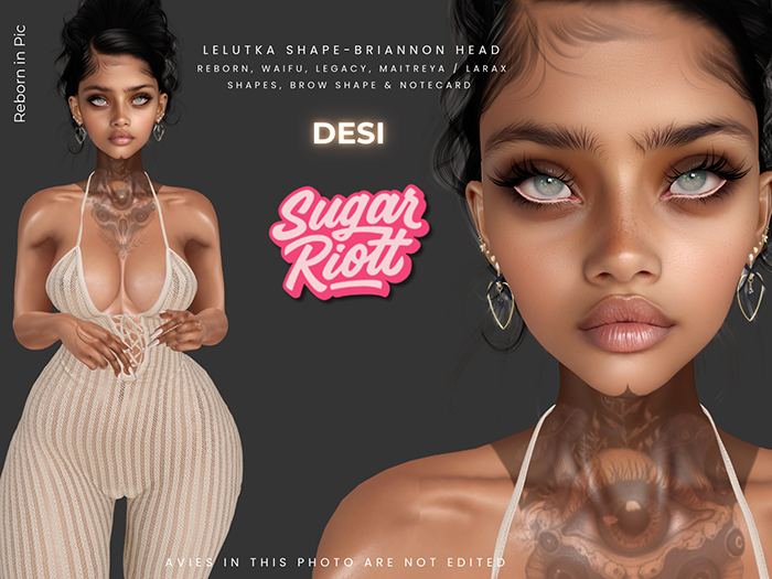 *Sugar Riott* Desi Shape-Lelutka Briannon Head