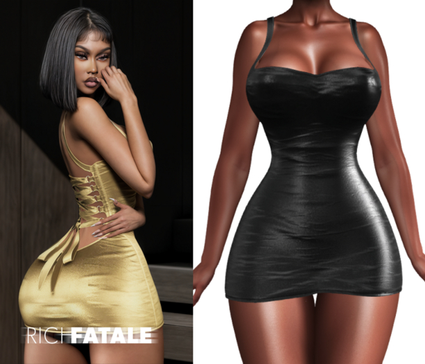$RICH FATALE - DESI BODYCON - ONYX