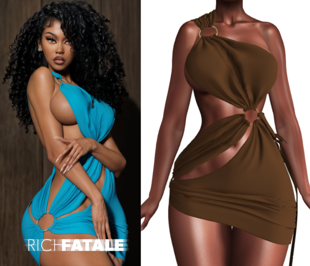 $RICH FATALE - NAOMI WRAP DRESS - MOCHA