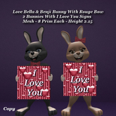 Love Bella & Benji Bunny With Rouge Bow1