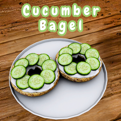 Cucumber Cream Cheese Bagel