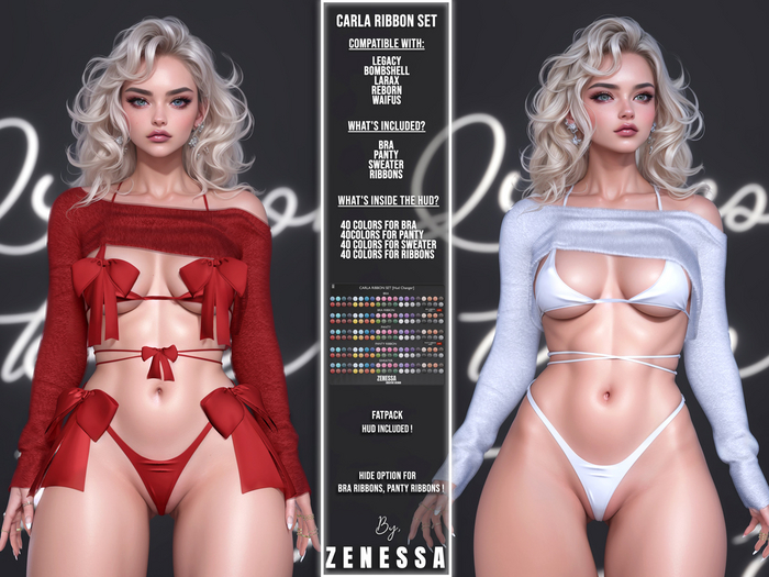 [ZENESSA] Carla Ribbon Set,Legacy,Bombshell,LaraX,Reborn,Waifus