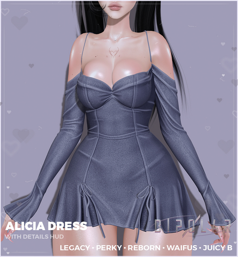 Bipolar - Alicia Dress - Graphite Blue