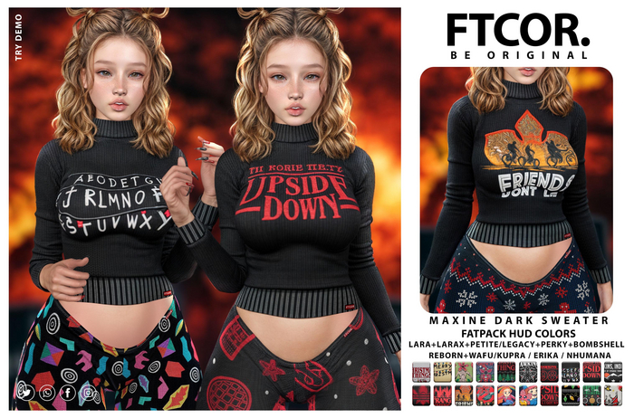 :::FTCOR:::MAXINE_DARK_SWEATER::: FATPACK