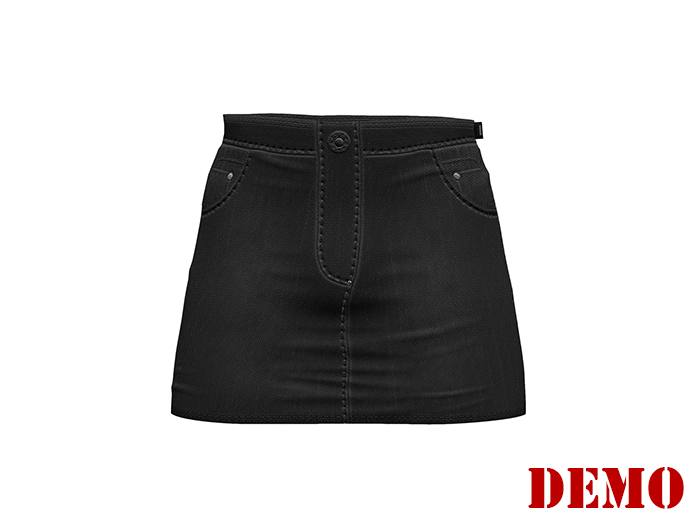 DEMO TwoSided Mini denim skirt