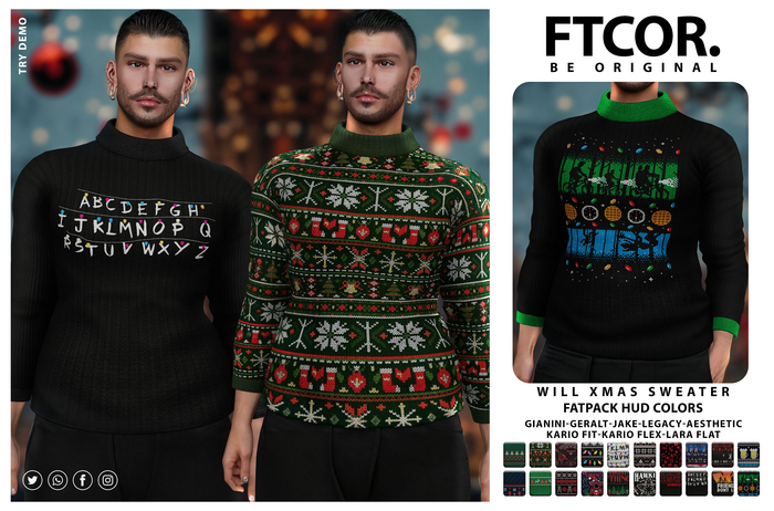 :::FTCOR:::WILL_XMAS_SWEATER::: FATPACK
