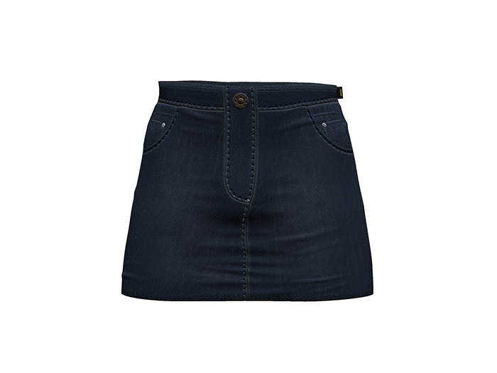 TwoSided Mini denim skirt