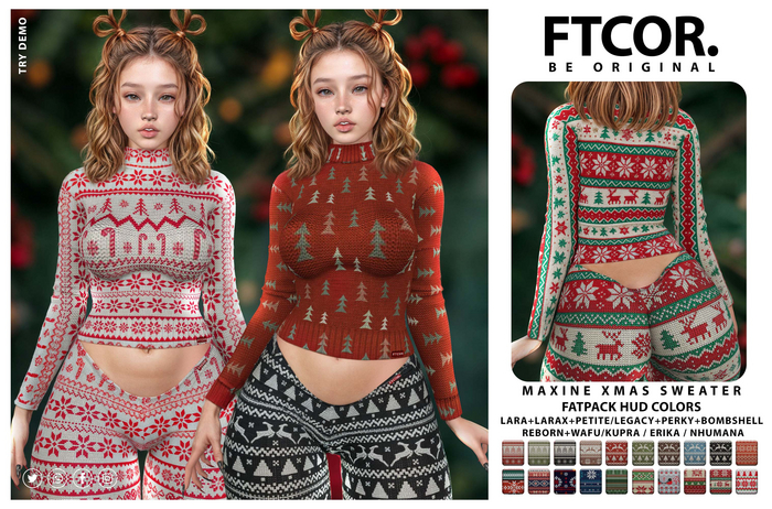 :::FTCOR:::MAXINE_XMAS_SWEATER::: FATPACK