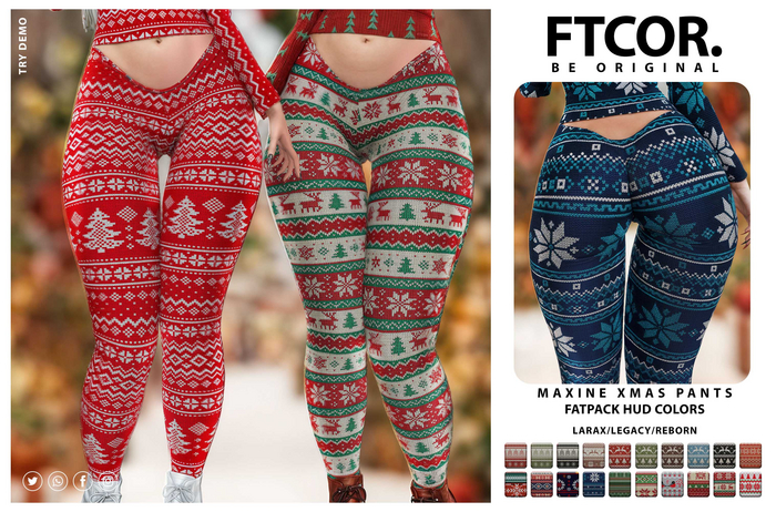 :::FTCOR:::MAXINE_XMAS_PANTS::: FATPACK