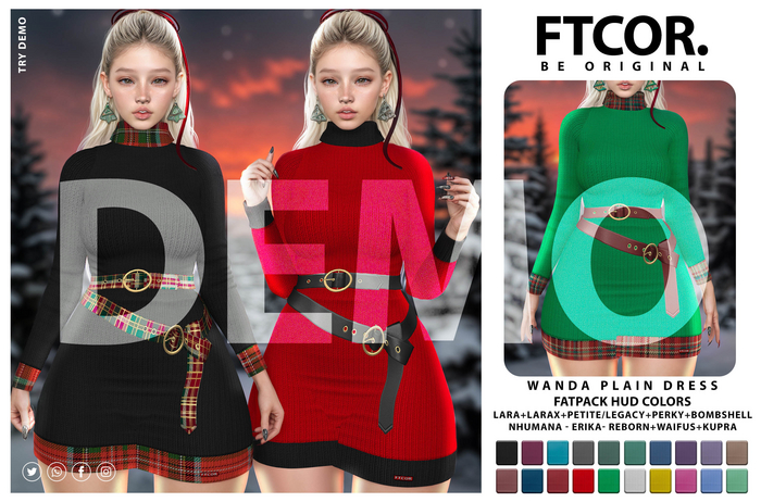 :::FTCOR:::WANDA_PLAIN_DRESS::: DEMO