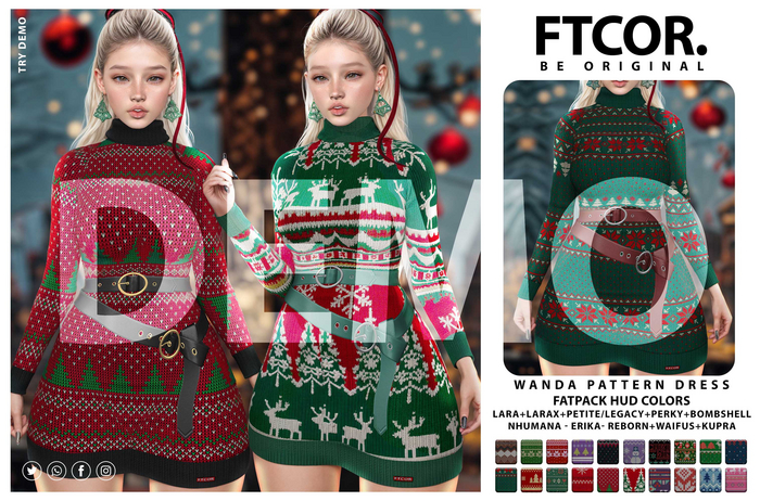 :::FTCOR:::WANDA_PATTERN_DRESS::: DEMO