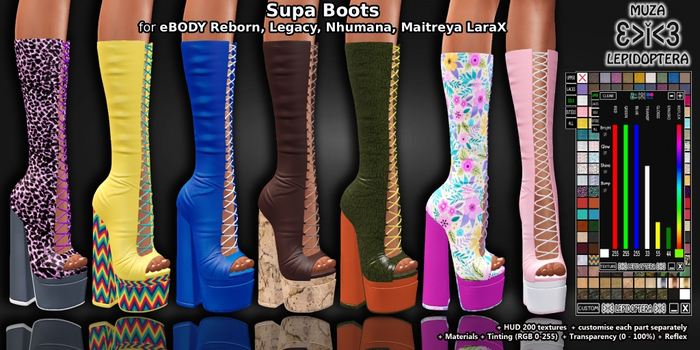 demo}>i<{ MUZA Supa Boots + HUD