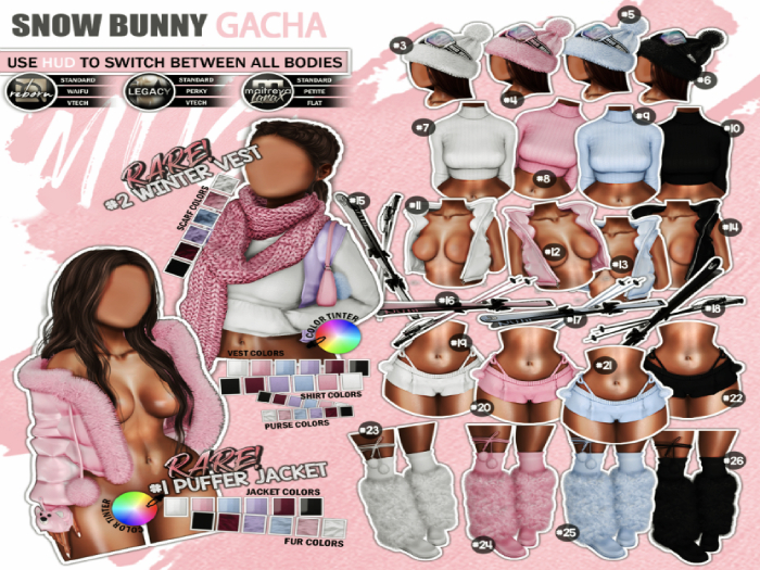 Mug - Snow Bunny - #25 Fuzzy Boots Blue