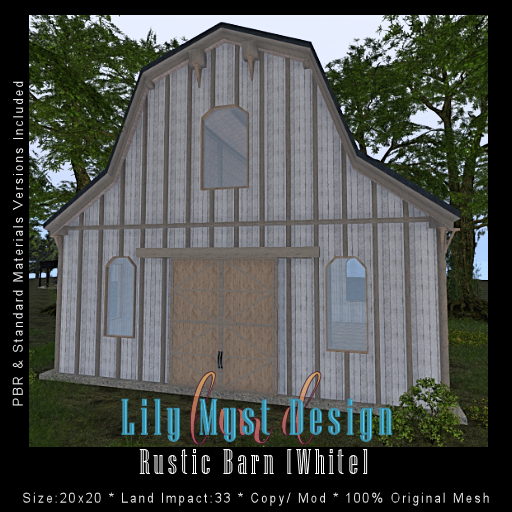 Lily Myst Design Rustic Barn [White]