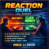 Reaction Duel LSL Script – Fast Click Competitive Mini-Game | Full Perm | Clubs, Events, Arcades