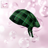 Green Plaid Bandana Wrap
