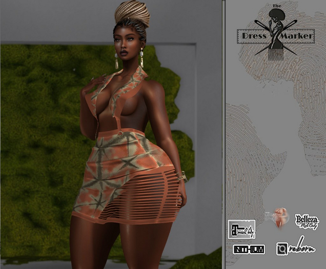 ~ DM ~ DIARABI SKIRT - SALMON