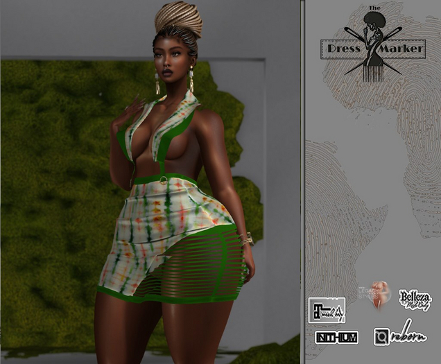 ~ DM ~ DIARABI SKIRT - GREEN