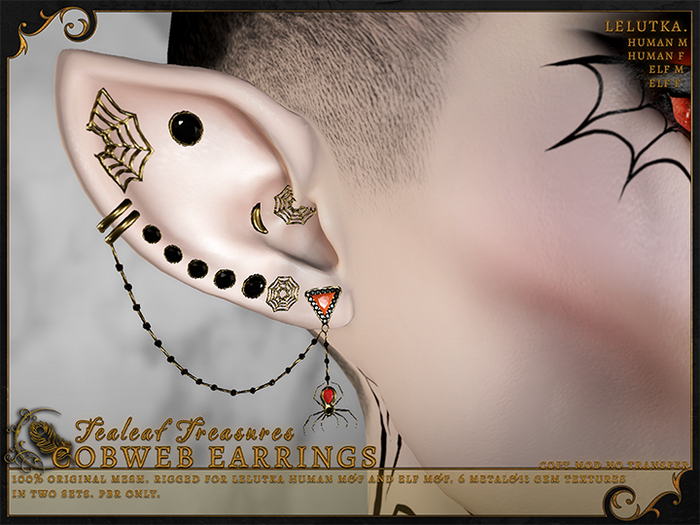 Tealeaf Treasures - Cobweb Earrings