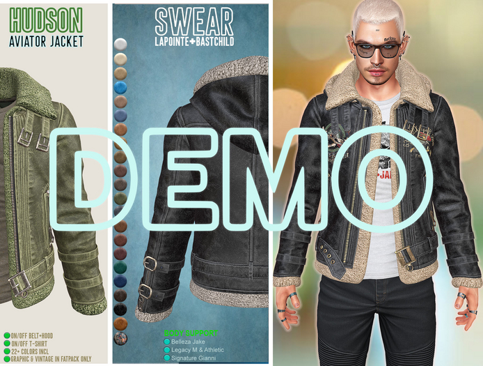 LEATHER AVIATOR JACKET - HUDSON FATPACK DEMO