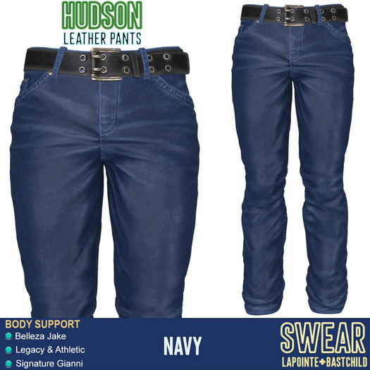 LEATHER PANTS - HUDSON NAVY