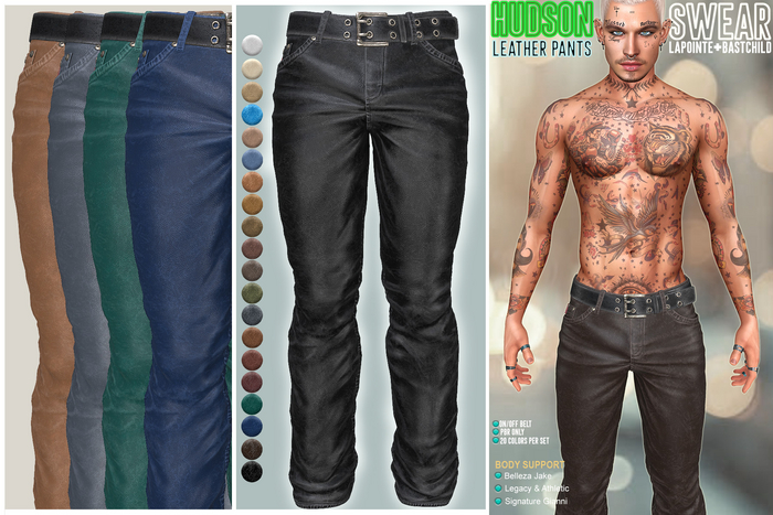 LEATHER PANTS - HUDSON  