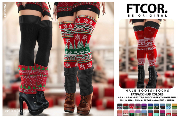 :::FTCOR:::HALE_BOOTS_SOCKS::: FATPACK