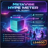 MetaVibe Hype Meter LSL Script – Audience Engagement Tracker | Club, DJ & Event Energy System | Full Perm