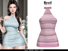 REED - STARLIE DRESS PINK STRIPES