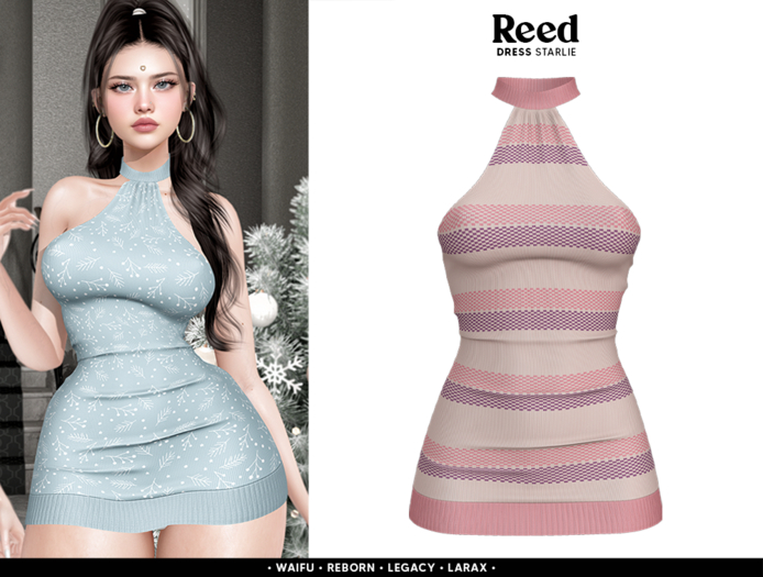 REED - STARLIE DRESS PEACH STRIPES