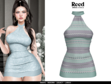 REED - STARLIE DRESS GREEN STRIPES