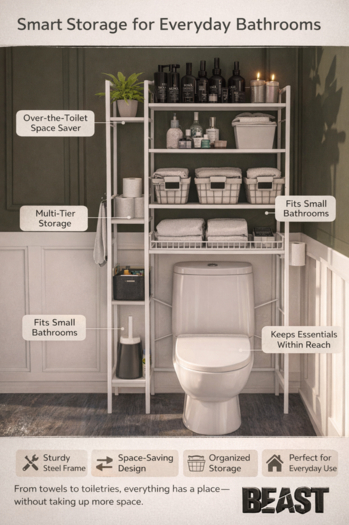 //BEAST  4 TIER BATHROOM STORAGE RACK 