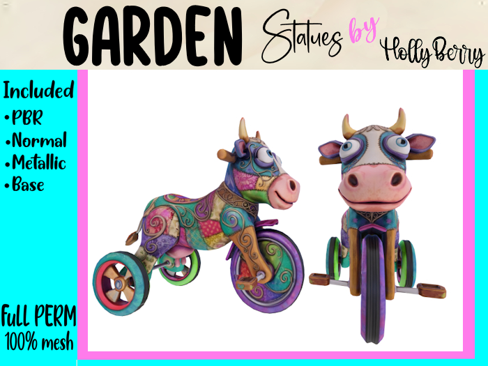 HB: Child's Ride On Whimsy Cow FuLL PERM