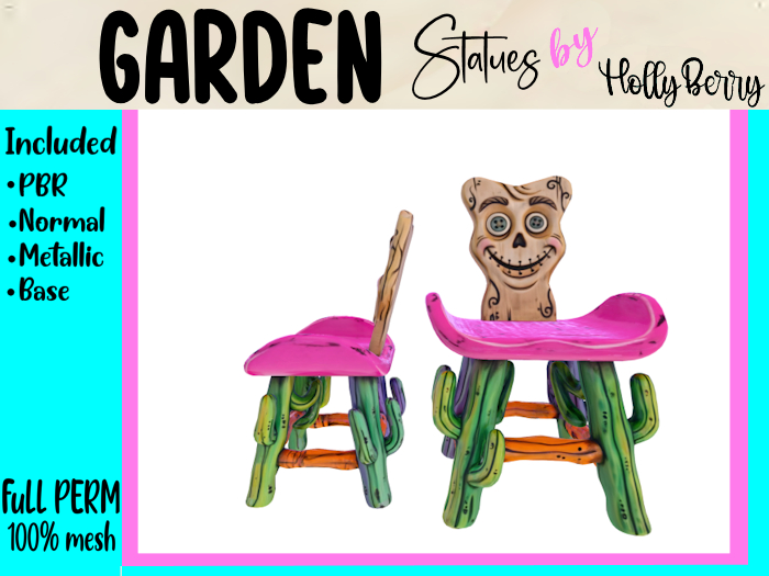 HB: Colorful Cactus Stool FuLL PERM