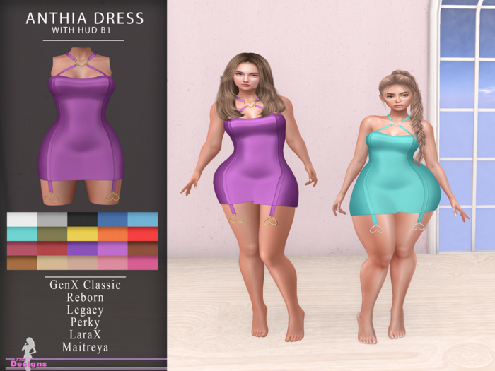 Anthia Dress With Hud B1