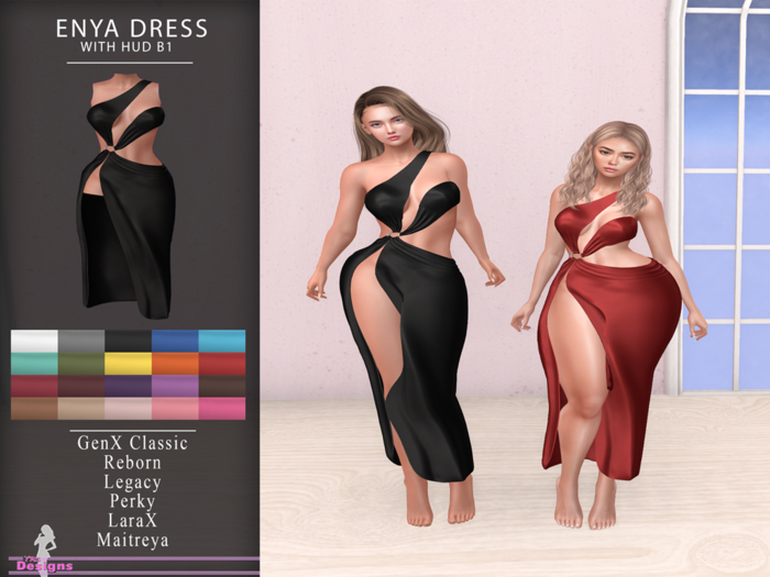 Enya Dress With Hud B1