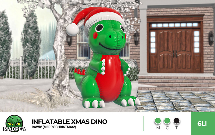 MadPea Inflatable Xmas Dino